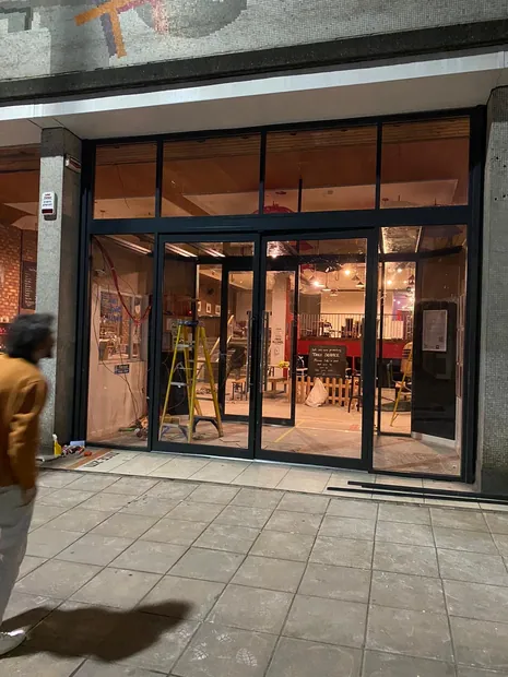 Completed commercial shopfront installation by Shutter & Shopfront